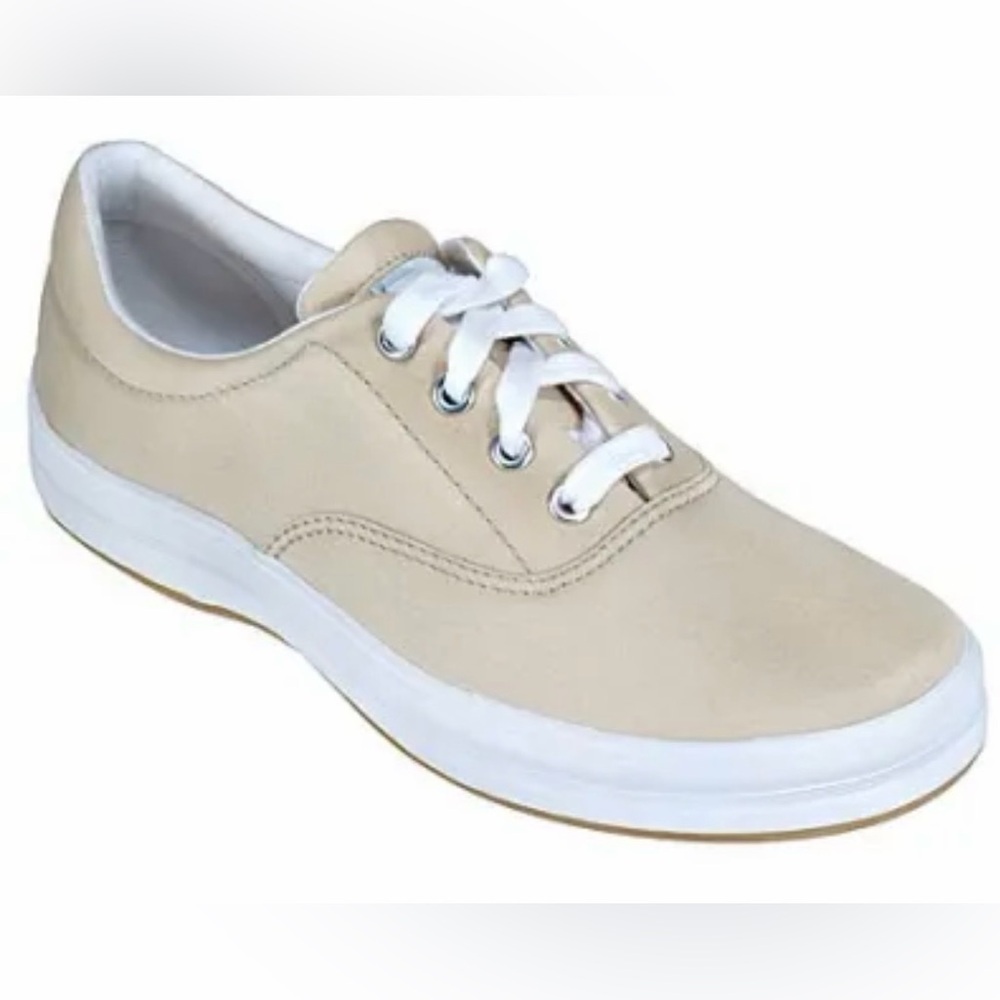 Keds Andie Microstretch Stone Twill Polka Dot Lined Sneakers Size 6.5